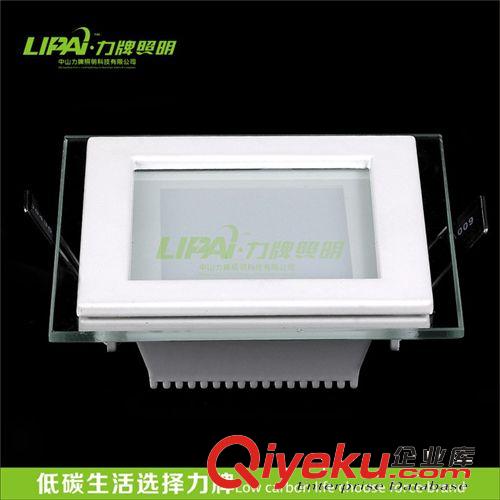 方形LED超薄款6W玻璃筒燈開孔75MM85-265V電壓可定做調(diào)光