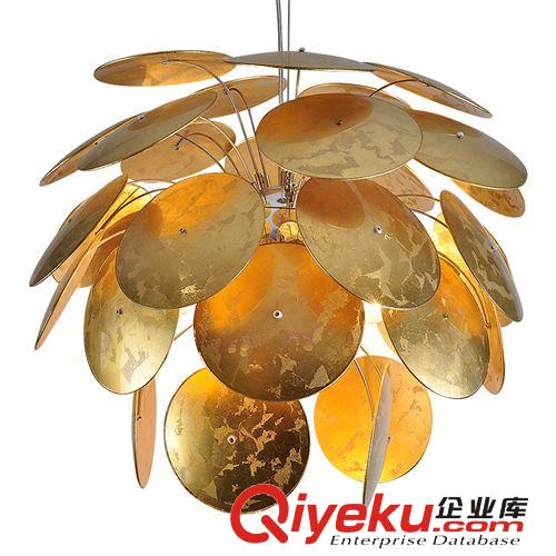tj創(chuàng)意電鍍金色松果吊燈簡約現(xiàn)代客廳吊燈餐廳吊燈飾酒吧燈原始圖片2