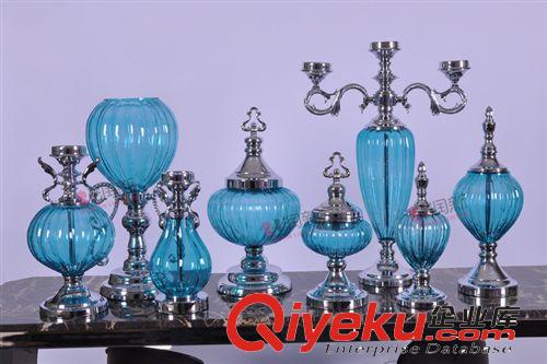 批發新款藍色玻璃工藝品 家居擺件 MS1757S系列原始圖片2