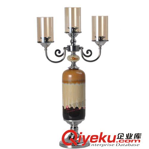 廠家批發(fā) gd干邑色玻璃家居飾品 新古典樣板房擺件 MZ1801系列