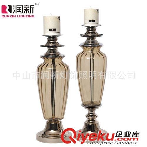 歐式后現(xiàn)代 玻璃家居飾品 擺件 新古典花瓶 燭臺 臺燈MS2015系列原始圖片2