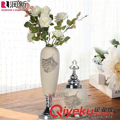 簡約現代彩色陶瓷工藝家居花瓶 花器 花插 樣板房家居擺設RV1009
