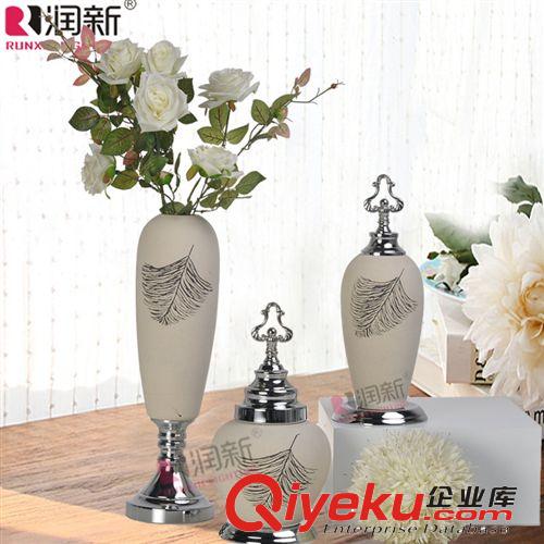 簡約現代陶瓷工藝家居裝飾花瓶 花器 客廳樣板間gd花插RV1004原始圖片3
