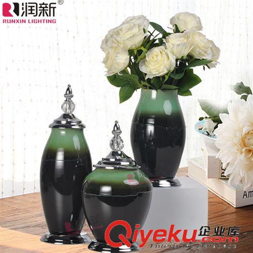簡約現代彩色陶瓷工藝家居花瓶 花器 花插 樣板房家居擺設RV1009原始圖片2