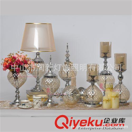 歐式后現(xiàn)代 玻璃家居飾品 擺件 新古典花瓶 燭臺(tái) 果盤(pán)MS1777系列
