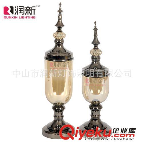 潤新廠家直銷歐式歐式高檔玻璃工藝品擺件軟裝飾品MS1509系列原始圖片2