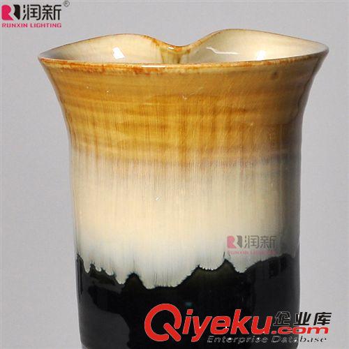 歐式簡(jiǎn)約gd別墅客廳餐桌擺設(shè)花瓶 陶瓷家居飾品花插花器RV1053原始圖片3