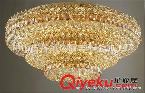LED吸頂燈客廳燈酒店工程燈飾 廠家批發(fā)金色傳統(tǒng)水晶燈具