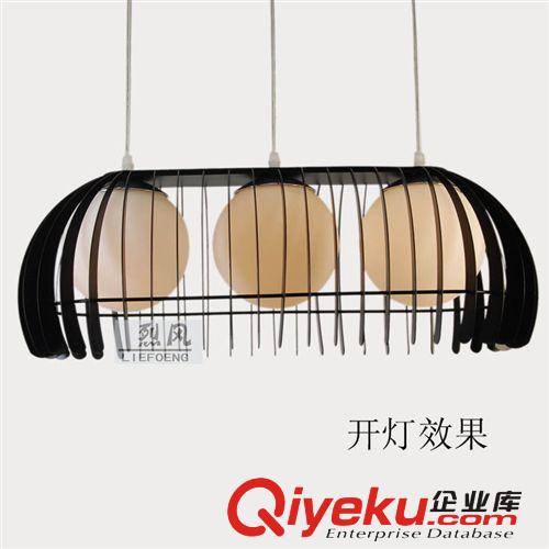 【烈風(fēng)】現(xiàn)代簡約鐵藝鳥籠燈吊燈鳥巢燈具燈飾餐廳燈L1010-3原始圖片2