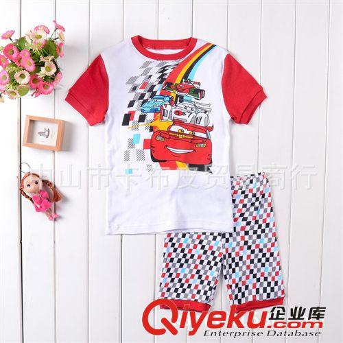 歐美卡通cars賽車總動員/夏季新品短褲套裝/gap家居服兒童批發(fā)原始圖片2