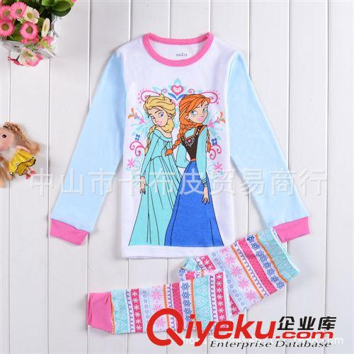 歐美熱銷冰雪奇緣女童全棉睡衣套裝/babygap家居服 外貿(mào)品牌童裝原始圖片2