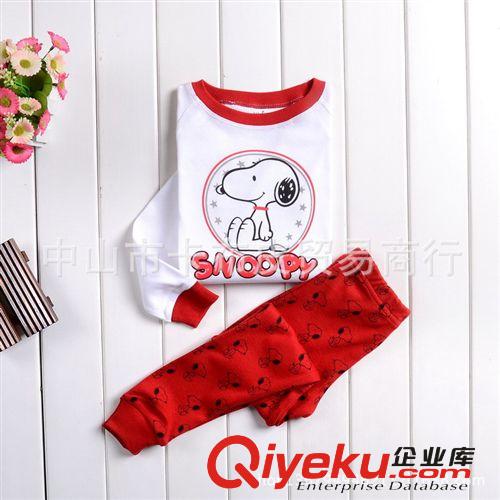 卡通snoopy史諾比可愛長袖全棉套裝/gap家居服童套裝外貿迪士尼原始圖片2