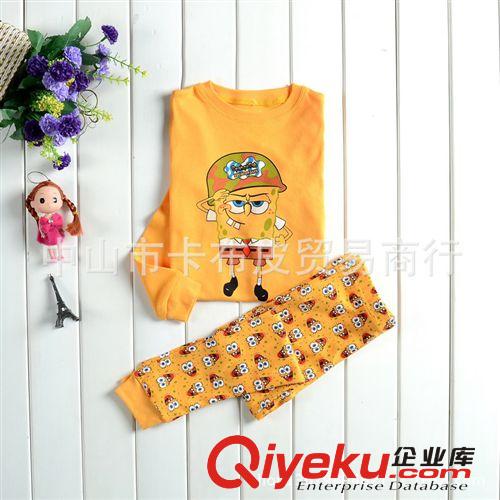 SpongeBob海綿寶寶兒童全棉睡衣秋款/gap童套裝家居服廠家直銷原始圖片2