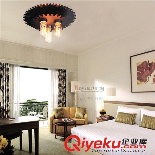 古典創(chuàng)意吸頂燈 復(fù)古懷舊工業(yè)風(fēng)格燈飾美式鄉(xiāng)村個(gè)性餐廳臥室燈具原始圖片2
