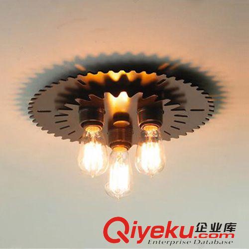 古典創(chuàng)意吸頂燈 復(fù)古懷舊工業(yè)風(fēng)格燈飾美式鄉(xiāng)村個(gè)性餐廳臥室燈具原始圖片3