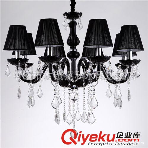 廠家直銷黑色吊燈 6頭8頭水晶吊燈餐吊燈具臥室水晶吊燈批發價