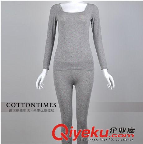 春秋女士保暖內(nèi)衣套裝 時(shí)尚性感圓點(diǎn)莫代爾 薄款修身內(nèi)衣原始圖片3