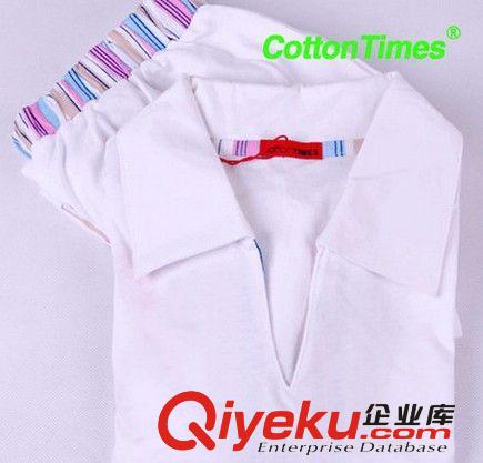 春夏時尚休閑特惠純棉套頭短袖格子舒適女款針織家居服套裝 tj