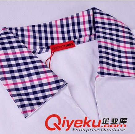 春夏時尚休閑特惠純棉套頭短袖格子舒適女款針織家居服套裝 tj原始圖片2