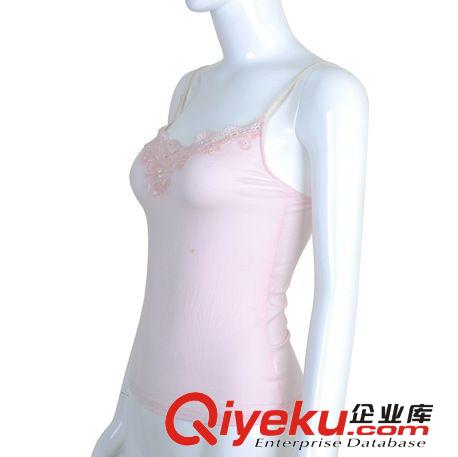 韓版性感百搭立體蕾絲花邊小吊帶背心專柜莫代爾時(shí)尚女士背心批發(fā)原始圖片2