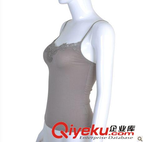 韓版性感百搭立體蕾絲花邊小吊帶背心專柜莫代爾時(shí)尚女士背心批發(fā)原始圖片3