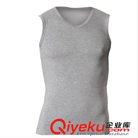 新款士背心V領(lǐng)薄款 莫代爾夏季無(wú)袖寬邊跨欄運(yùn)動(dòng)性感修身背心男原始圖片3