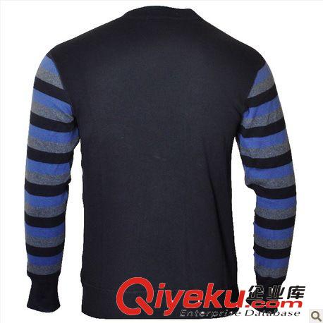棉時(shí)代新款加絨加厚保暖上衣男式外穿男保暖內(nèi)衣圓領(lǐng)條紋款 單衣原始圖片2