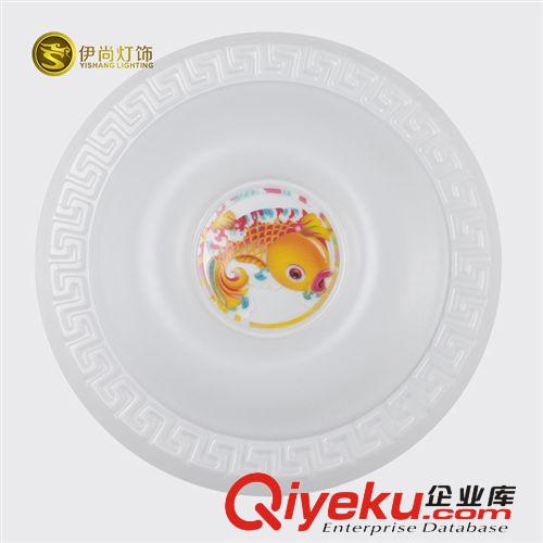 古鎮廠家直銷年年有余圓形中國風小魚LED臥室燈吸頂燈客廳燈批發
