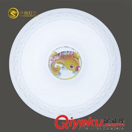 古鎮廠家直銷年年有余圓形中國風小魚LED臥室燈吸頂燈客廳燈批發