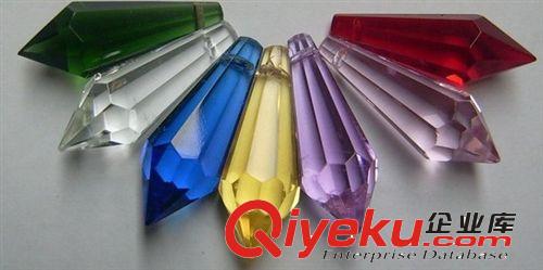 批發各種規格水晶燈飾掛件四方珠三角長條 尖珠可烤各種色彩