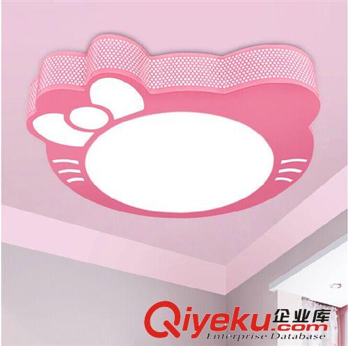 廠家直批 創意卡通KITTY貓兒童房吸頂燈一個起批配LED節能光源