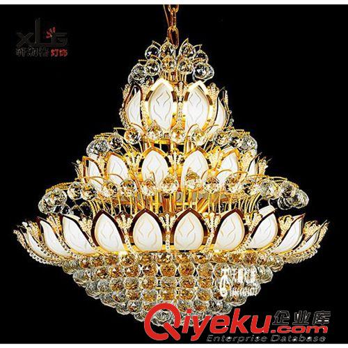 【燈具批發(fā)代銷】金黃客廳燈中式豪華水晶燈餐廳燈吊燈具燈飾8085