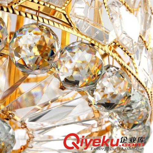 【燈具批發(fā)代銷】金黃客廳燈中式豪華水晶燈餐廳燈吊燈具燈飾8085原始圖片3