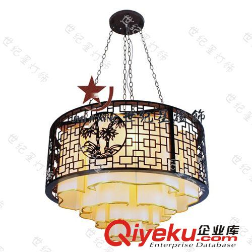 中式吊燈 防古木藝羊皮燈 非標(biāo)工程中式燈 餐廳龍鳳吉祥燈具9540