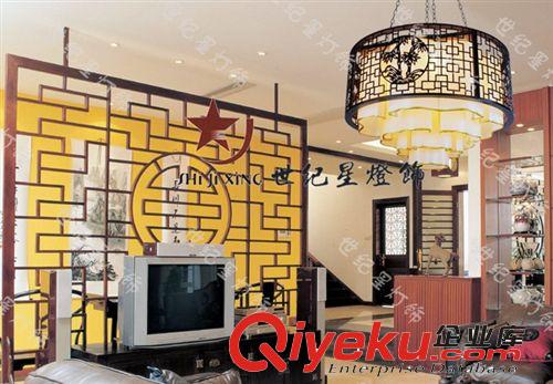 清明古典吊燈 中式實木吊燈 客廳燈 茶樓燈 酒店工程燈具9526原始圖片3