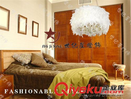 歐式羽毛燈 羽毛水晶吊燈 現(xiàn)代客廳燈 溫馨臥室燈9321原始圖片3