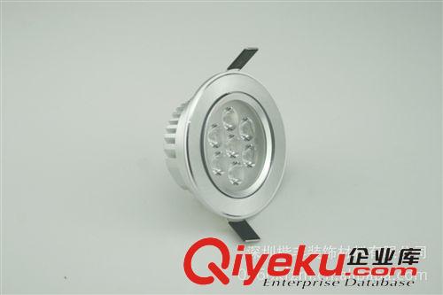 7*1W車鋁天花射燈，加厚鋁環(huán)，連體透鏡，可調(diào)角度，led燈具外殼原始圖片2
