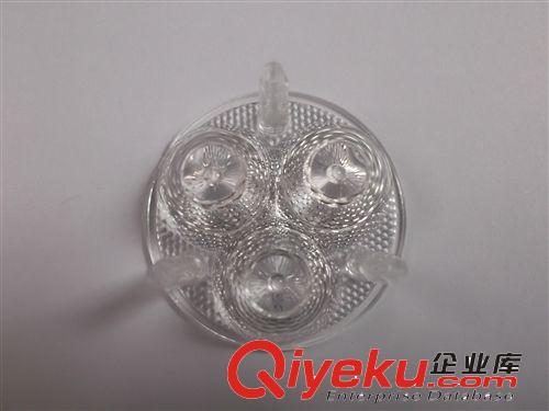 供應50MM 3*1W帶孔珠面 3*1W帶腳蜂窩面連體光學透鏡原始圖片2