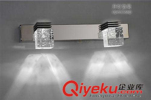現代簡約{dj0}K9氣泡水晶大功率LED不銹鋼浴室鏡前燈具廠價瘋搶