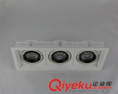 廠家供應(yīng)3W大功率三頭豆膽燈 斗膽燈 led外殼套件 天花燈燈殼原始圖片3