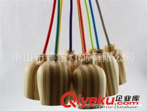 創意時尚木頭吊燈 歐式田園風 廠家直銷原始圖片2