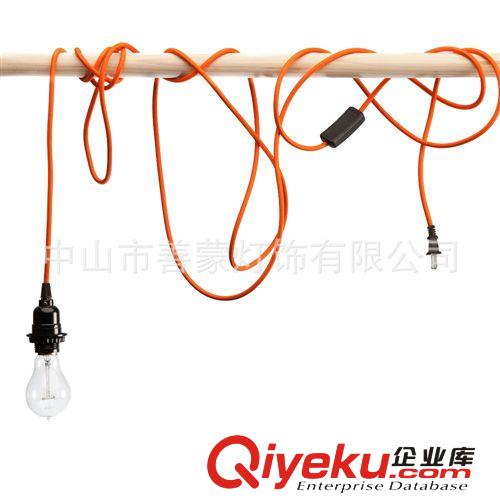 廠家直銷 電源插頭線 彩色編織電源插頭線 UL認證原始圖片2