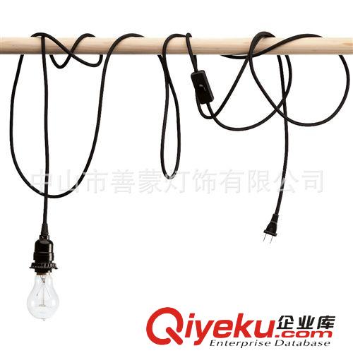 廠家直銷 電源插頭線 彩色編織電源插頭線 UL認證原始圖片3