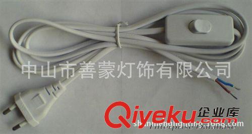 白色歐規二插八字尾 歐標歐式二插電源線原始圖片3