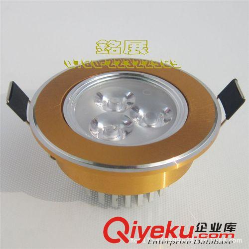 ＬＥＤ金色掃紋天花燈外殼套件加厚4.0面環(huán)18W原始圖片3