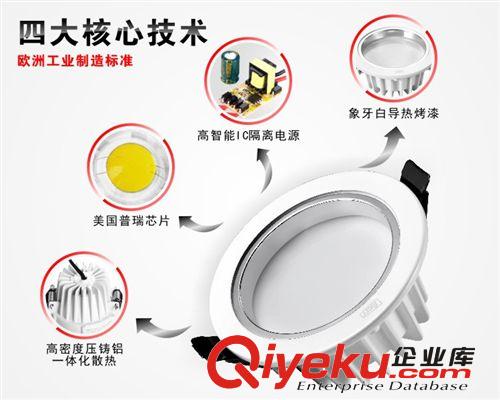 廠家直銷 8寸壓鑄鋁LED筒燈外殼套件大功率 SMD貼片筒燈配件