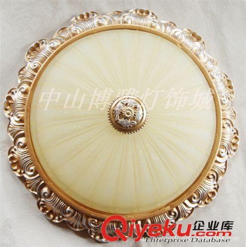 tj歐式吸頂燈歐式臥房燈金色羅馬柱紋經(jīng)典圖案樹脂吸頂燈！原始圖片3