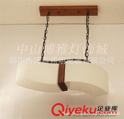 美式鄉(xiāng)村木藝燈地中海臥室吊燈田園餐燈書(shū)房吊燈燈具可配led燈原始圖片2