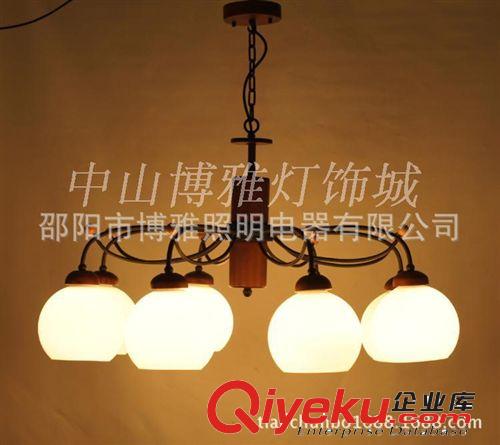 北歐宜家東南亞風格美式鄉村百搭款實木鐵藝大吊燈木藝裝飾客廳燈原始圖片3