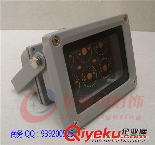 10W銀灰色燈殼6珠鋁基板 6*1W投光燈10W外殼 LED投光燈外殼原始圖片3